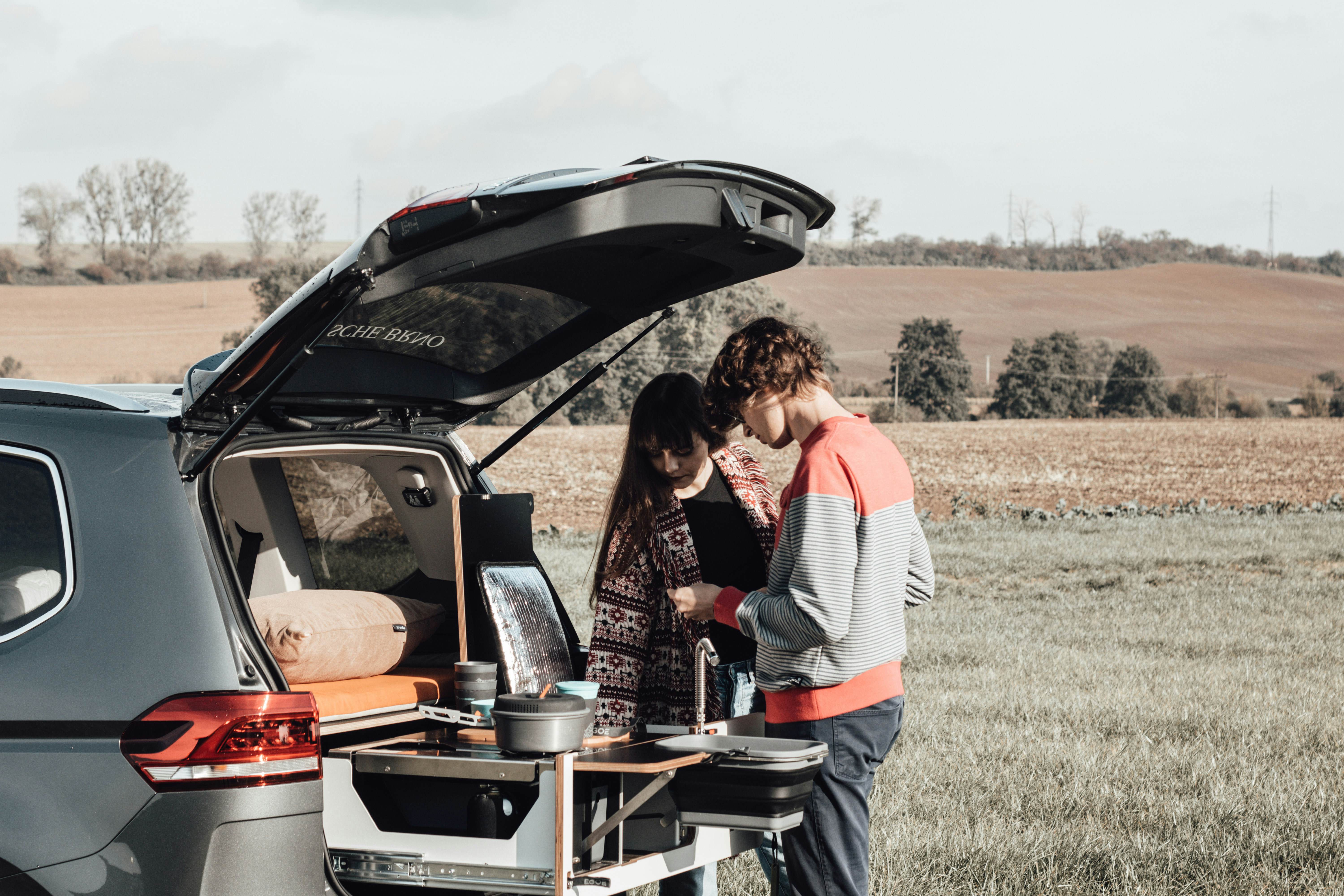 Turn your car into a camper with this portable unit